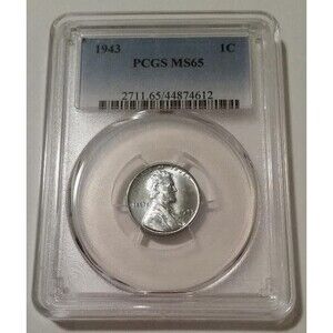 1943 Lincoln Wheat Steel Cent MS65 PCGS
